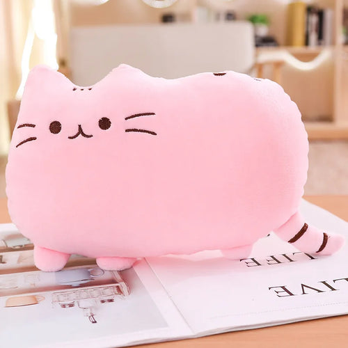 Kawaii Cat Plush Pillow Stuffed Toy Colorful Cushion Soft Fat Cat Doll