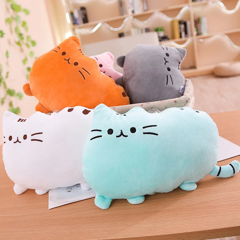 Kawaii Cat Plush Pillow Stuffed Toy Colorful Cushion Soft Fat Cat Doll