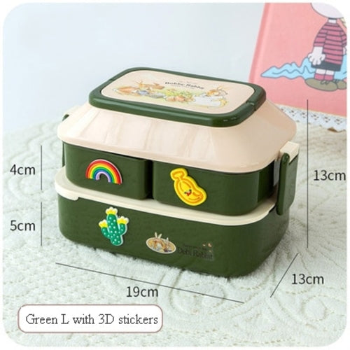 Portable Lunch Box For Kids Plastic Picnic Bento