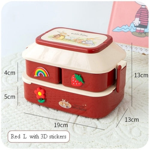 Portable Lunch Box For Kids Plastic Picnic Bento