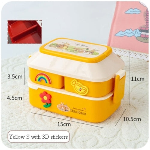 Portable Lunch Box For Kids Plastic Picnic Bento