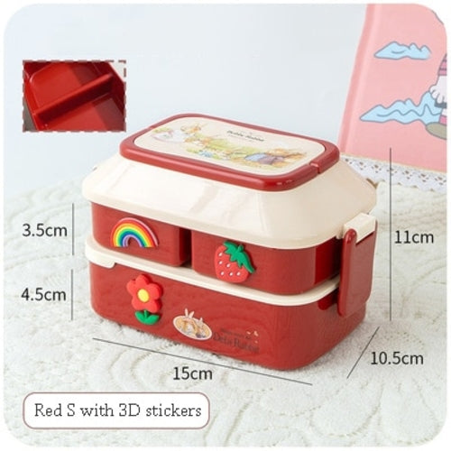 Portable Lunch Box For Kids Plastic Picnic Bento