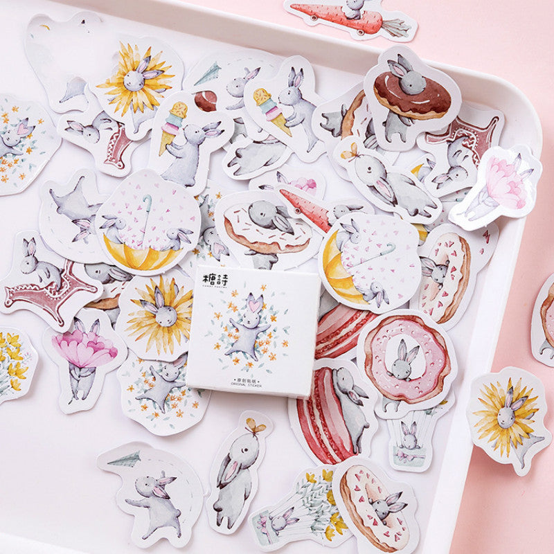 Mini Kawaii Hare-Themed - Cute Mohamm Month Diary Decor