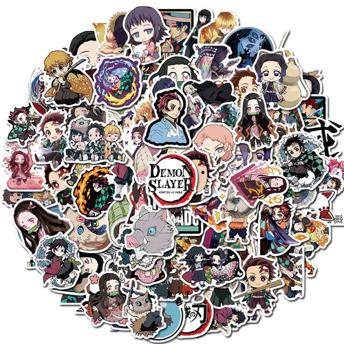 100pcs Demon Slayer Anime Stickers – Waterproof & Cute