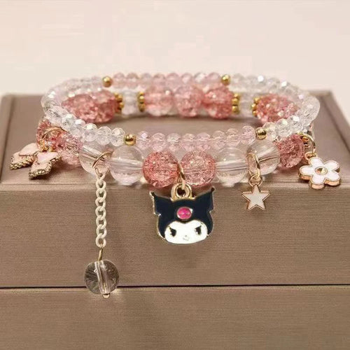 Sanrio Kuromi My Melody Bracelet Cinnamon Roll Crystal