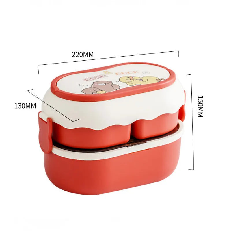 Portable Kawaii Lunch Box- School Kids Picnic Bento