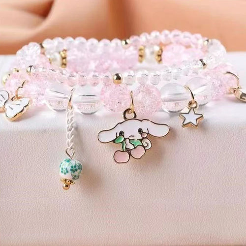 Sanrio Kuromi My Melody Bracelet Cinnamon Roll Crystal