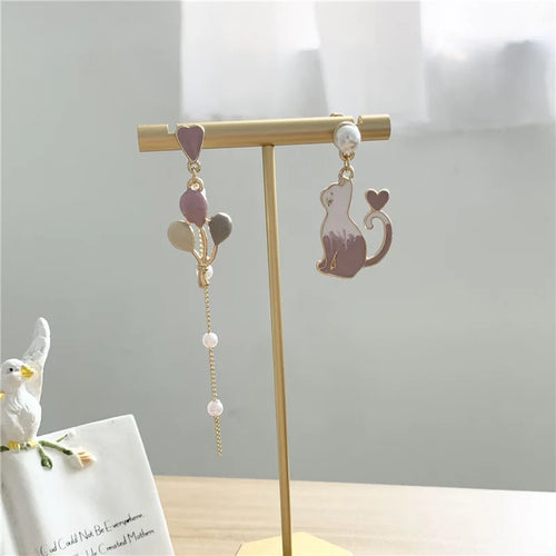 Lovely Cat Drop Earrings