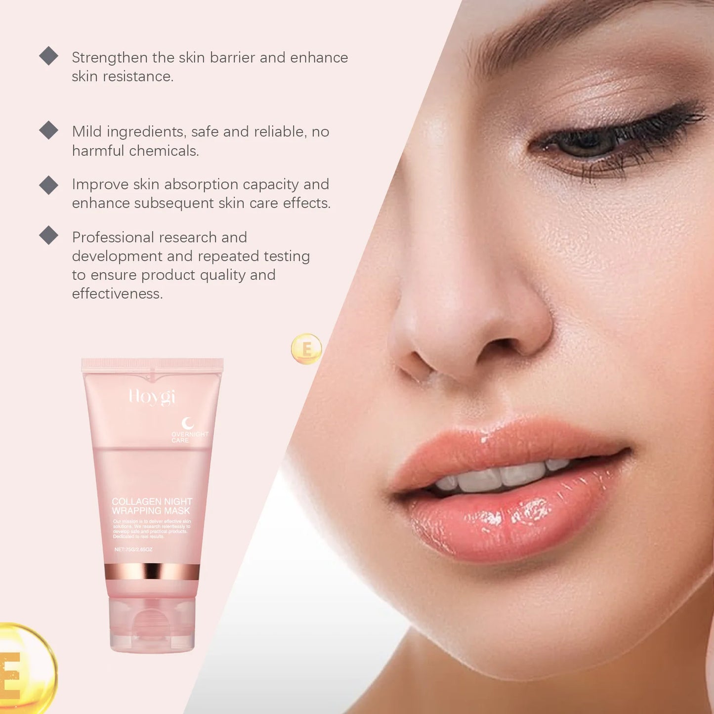 Collagen Peel Tear Facial Mask Shrink Pores Deeply Moisturizing