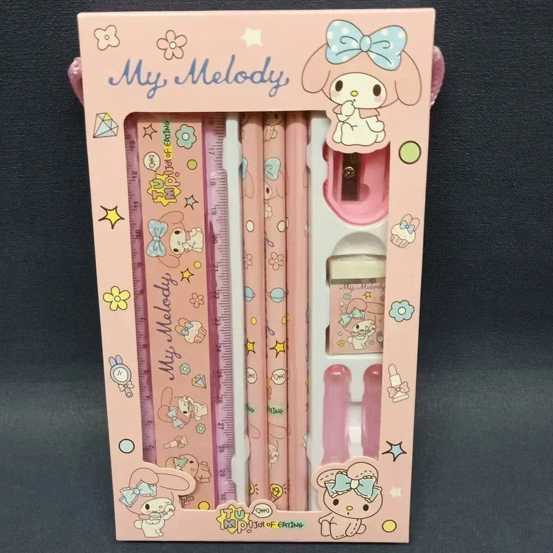 adorable sanrio 2pcs stationery set featuring beloved characters