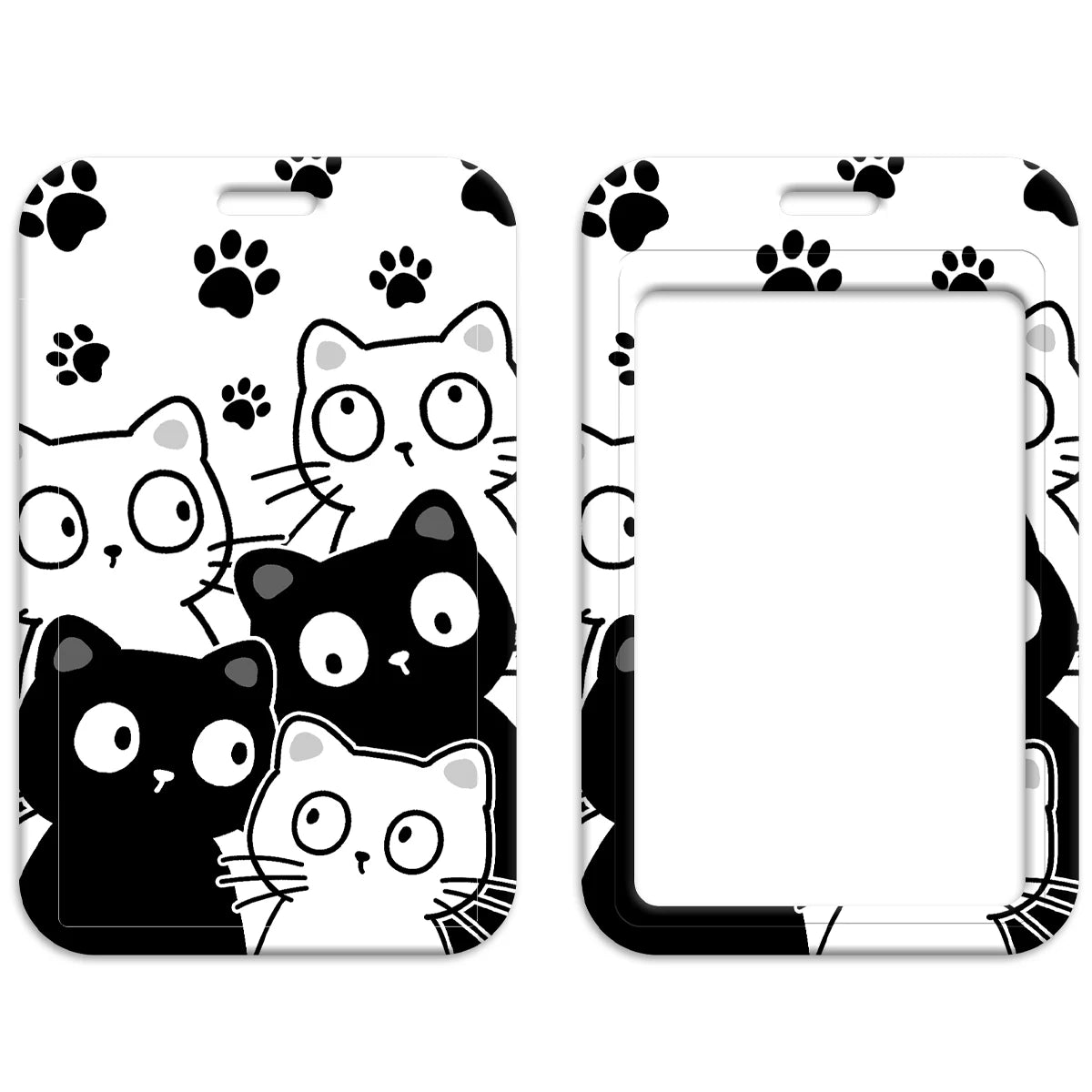 Kawaii Cat Credential Holder Cute Cat Paw Lanyards for Keys Neck Strap