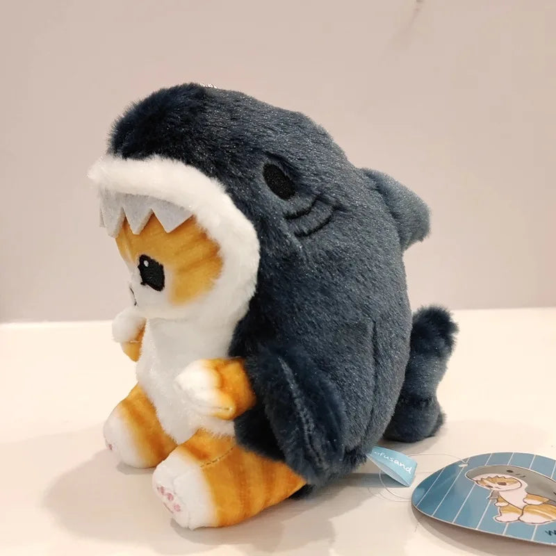 Hot Cute Shark Cat Fried Shrimp Cat Plush Doll Pendant Doll Beautiful