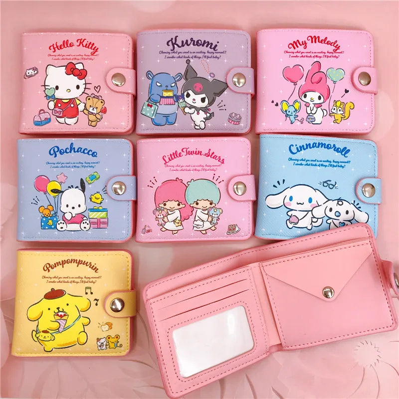 Kawaii Sanrio Pu Casual Money Bag Hello Kitty Cinnamoroll My Melody