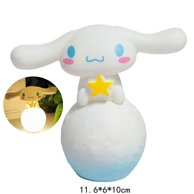 Small Kuromi Cinnamoroll Melody Night Light Figures Glowing Toy