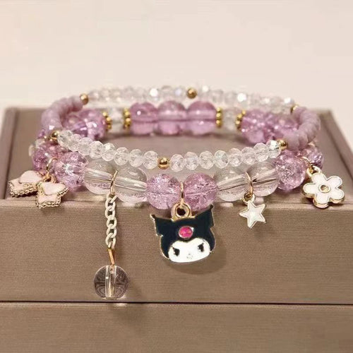 Sanrio Kuromi My Melody Bracelet Cinnamon Roll Crystal