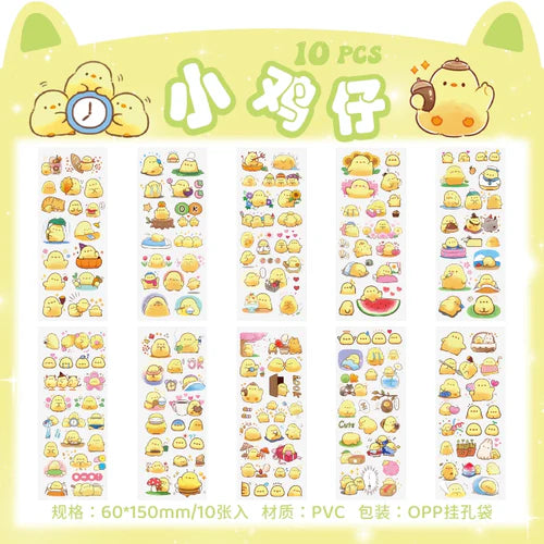 sticker features charming frog designs