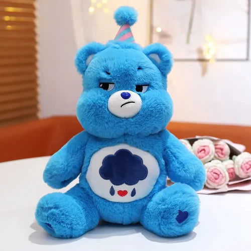 MINISO 40CM Care Bears Rainbow Plush Toy - Adorable Anime-Style Kawaii Bear