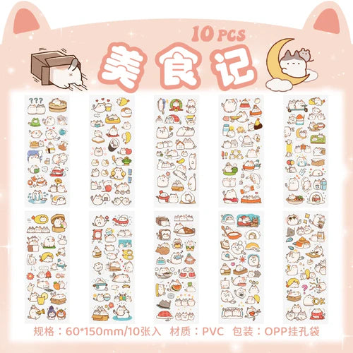 sticker features charming frog designs