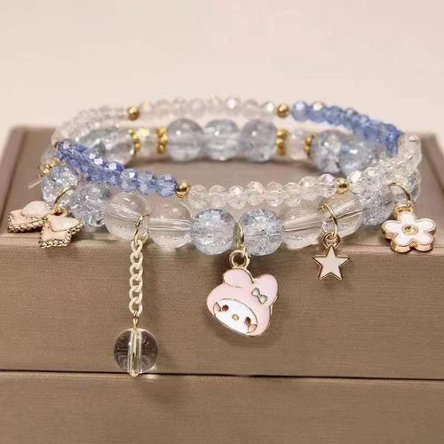 Sanrio Kuromi My Melody Bracelet Cinnamon Roll Crystal