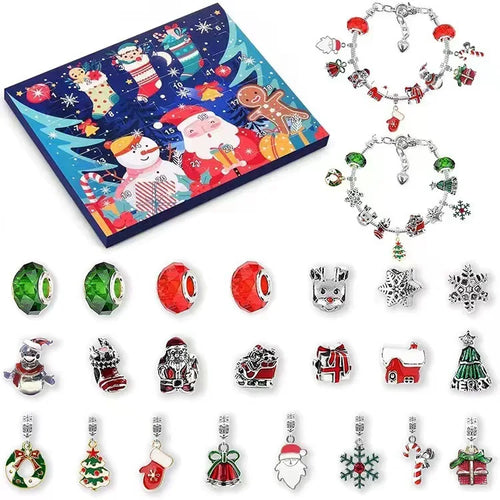 New Stitch Mickey Christmas Advent Calendar Bracelets 24 Days Xmas