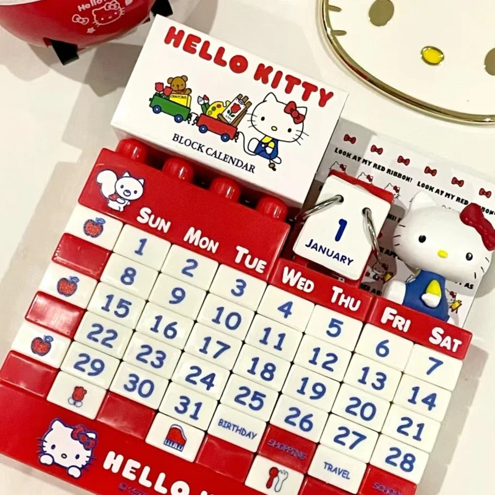 Hello Kittys Creative Assembly Block Building Calendar Set Cute