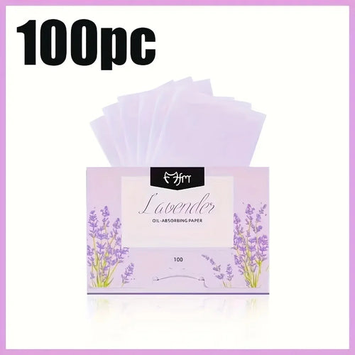 100 Pieces Facial Oil Blotting Paper - Natural Green Tea, Suitable for