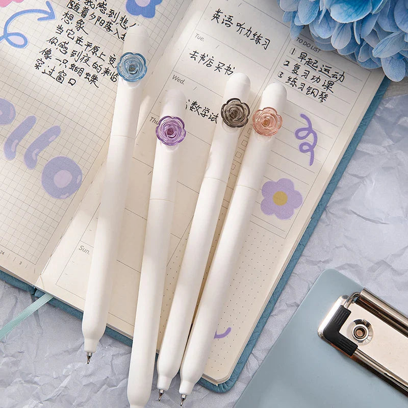 4pcs Kawaii Gel Pens Black Ink CS Tip