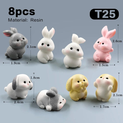 Hot Easter Christmas Rabbit Figurine Home Kawaii Room