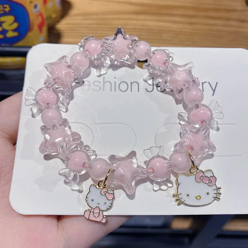 Sanrio Hello Kitty Beads Bracelets Bangle Cinnamoroll Kuromi