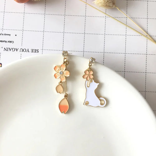 Lovely Cat Drop Earrings