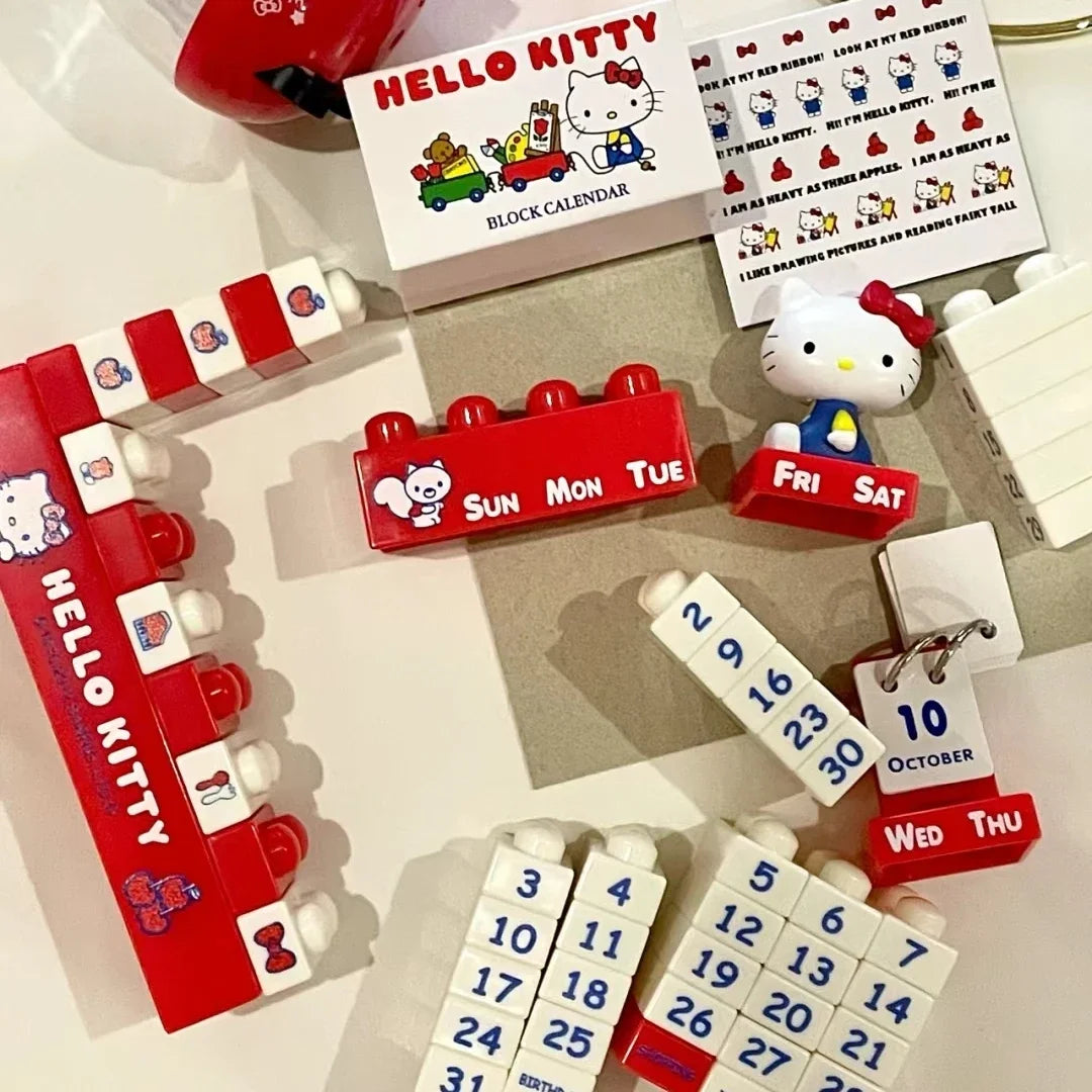 Hello Kittys Creative Assembly Block Building Calendar Set Cute