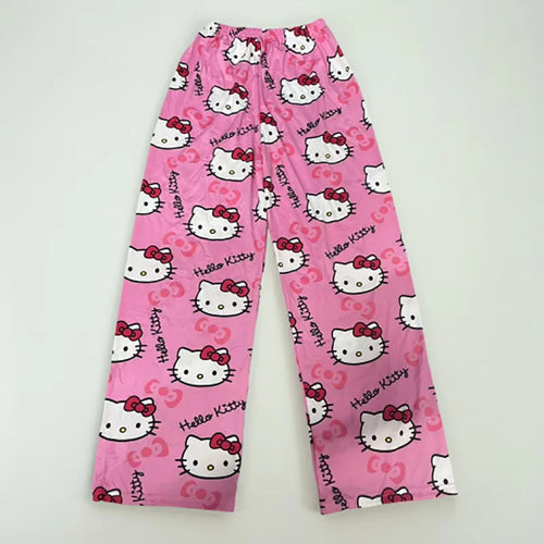 Hello Kitty Spider-man Cotton Loose Ladies Pajama Pants Pyjama