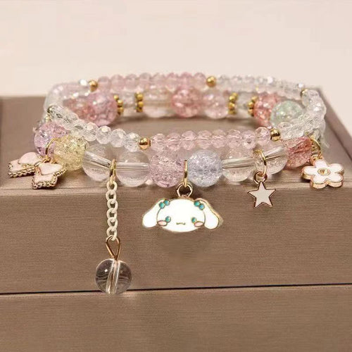 Sanrio Kuromi My Melody Bracelet Cinnamon Roll Crystal