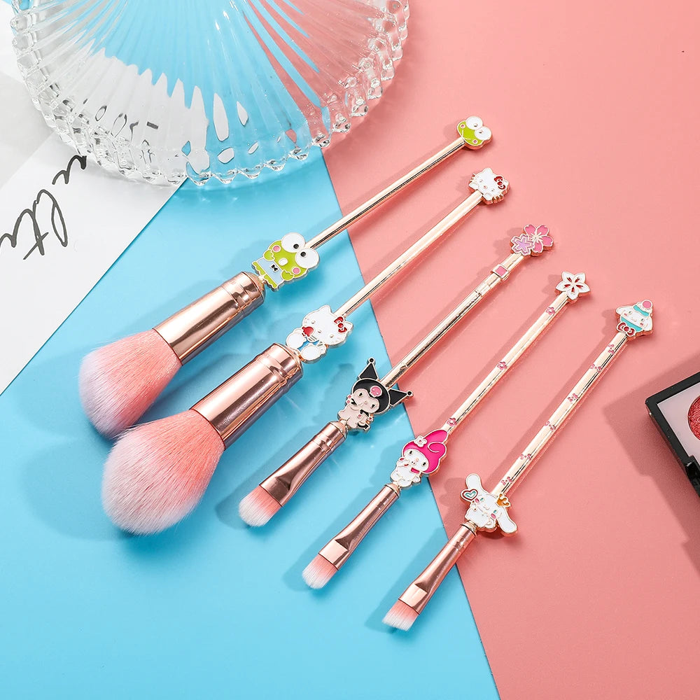 5pcs/set Cartoon Kuromi Makeup Brush Set