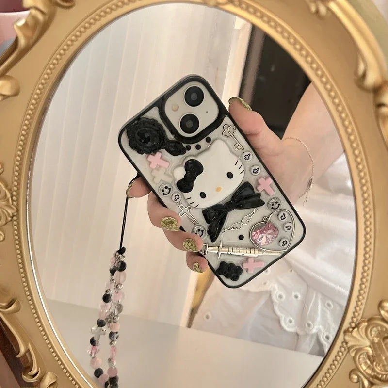 3D Sanrio Y2K Hello Kitty Transparent Phone Case