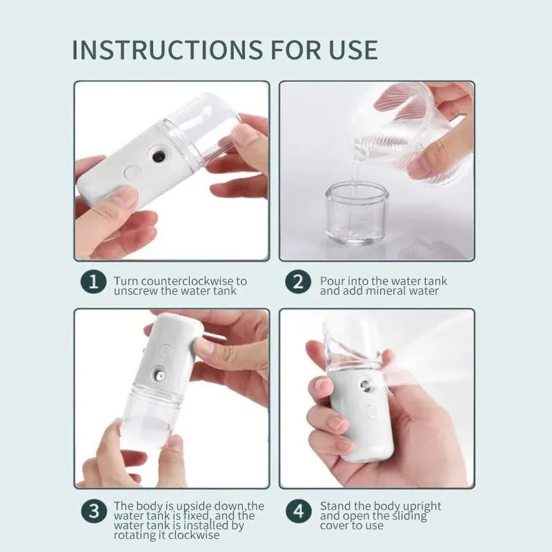 USB Charging Nano Spray Moisturizing Instrument Facial Moisturizing