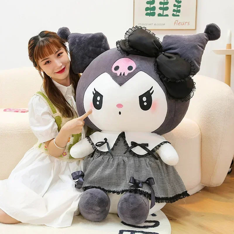 60cm Sanrio Kuromi My Melody Plush Stuffed Dolls Kawaii Cartoon Sofa