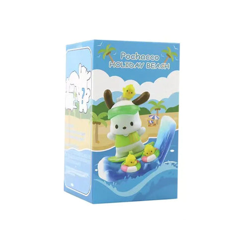 Kawaii Sanrio Pochacco Blind Box Holiday Beach Series Mysterious