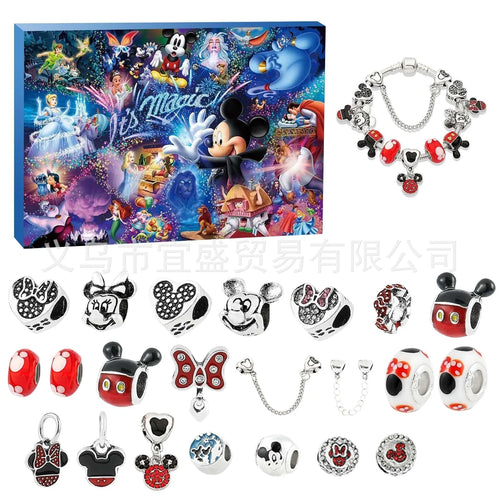 New Stitch Mickey Christmas Advent Calendar Bracelets 24 Days Xmas