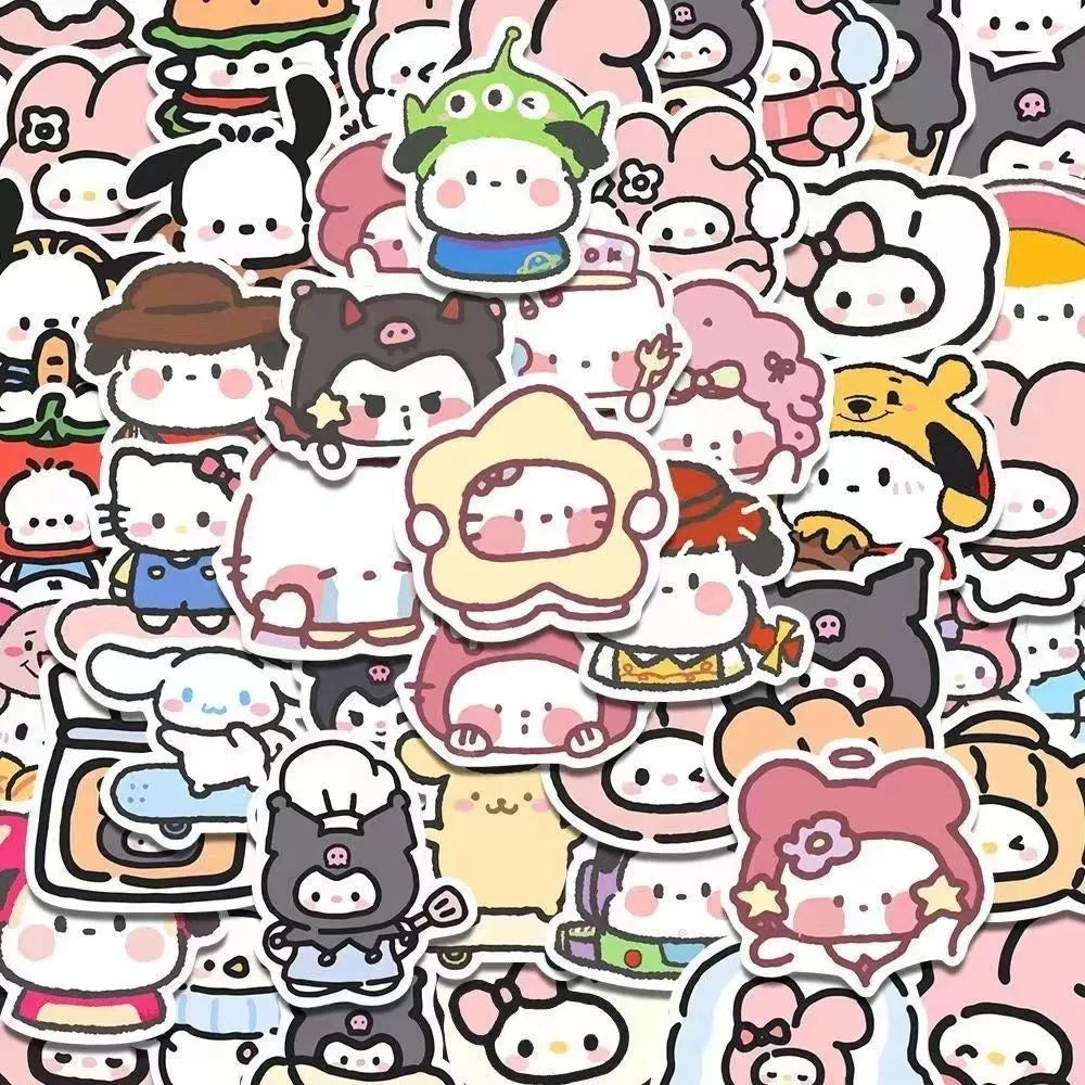 Hand-painted Sanrio Stickers 100pcs Cartoon Cute Notebook Ledger