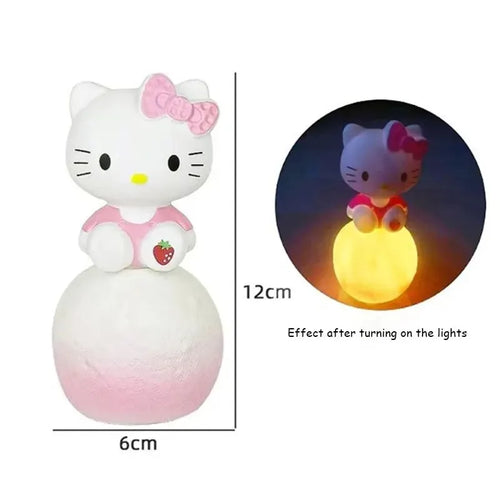 Small Kuromi Cinnamoroll Melody Night Light Figures Glowing Toy