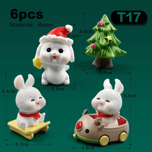 Hot Easter Christmas Rabbit Figurine Home Kawaii Room