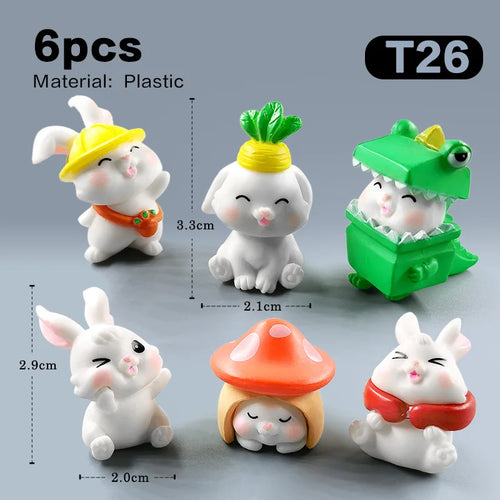 Hot Easter Christmas Rabbit Figurine Home Kawaii Room