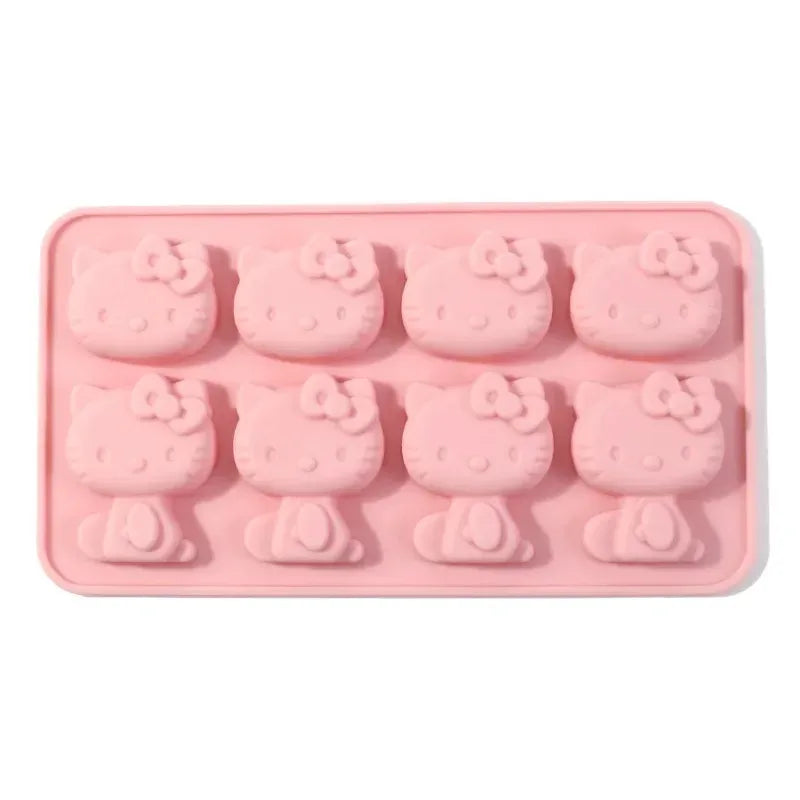 Kawaii Hello Kitty Ice Tray Silicone Mold Sanrio Cute Kuromi DIY