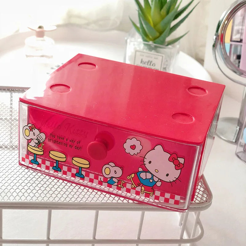 Sanrio Kawaii Hello Kitty My Melody Anime Desktop Decoration Drawer