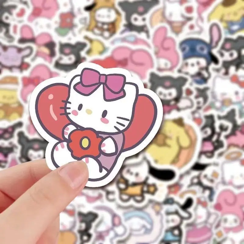 Hand-painted Sanrio Stickers 100pcs Cartoon Cute Notebook Ledger