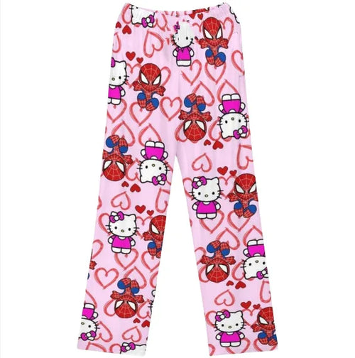 Hello Kitty Spider-man Cotton Loose Ladies Pajama Pants Pyjama