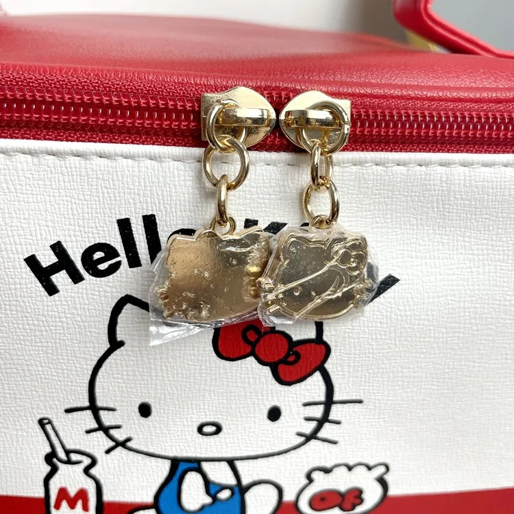 Sanrio Hello Kitty Cosmetic Bag Anime Cartoon Bow Make Up Brush Large