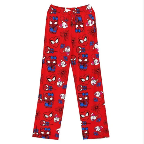 Hello Kitty Spider-man Cotton Loose Ladies Pajama Pants Pyjama