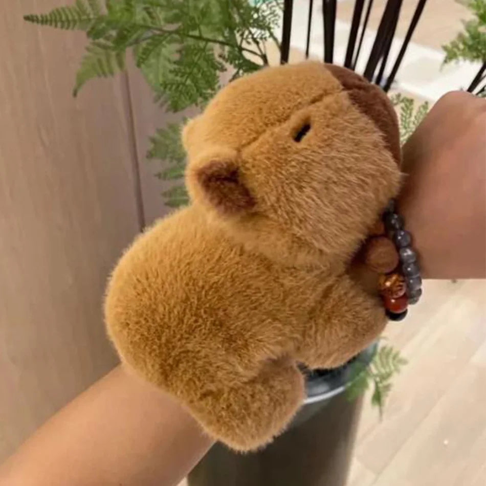 New Lovely Kawaii Capybara Animal Slap Snap Wrap Wristband Bracelet